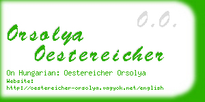 orsolya oestereicher business card